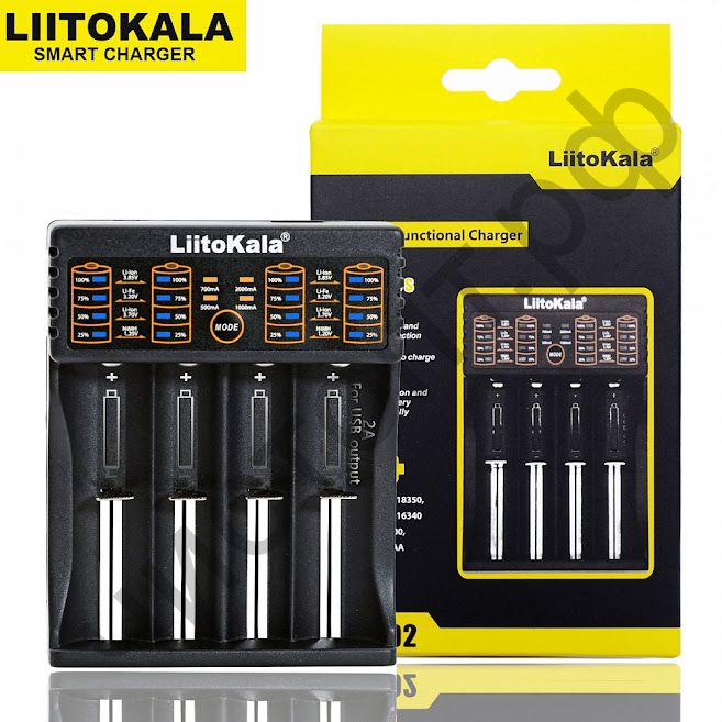 Заряд. уст-во LiitoKala Lii-402 4 аккум.18650 и подобных + R03 и R6 выбор тока заряда