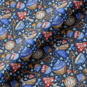 Хлопок - Чаепитие с Алисой 25х75 limit