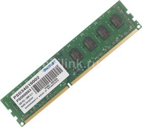 Модуль памяти Patriot  4GB DDR3 1600МГц PC3-12800 PSD34G16002