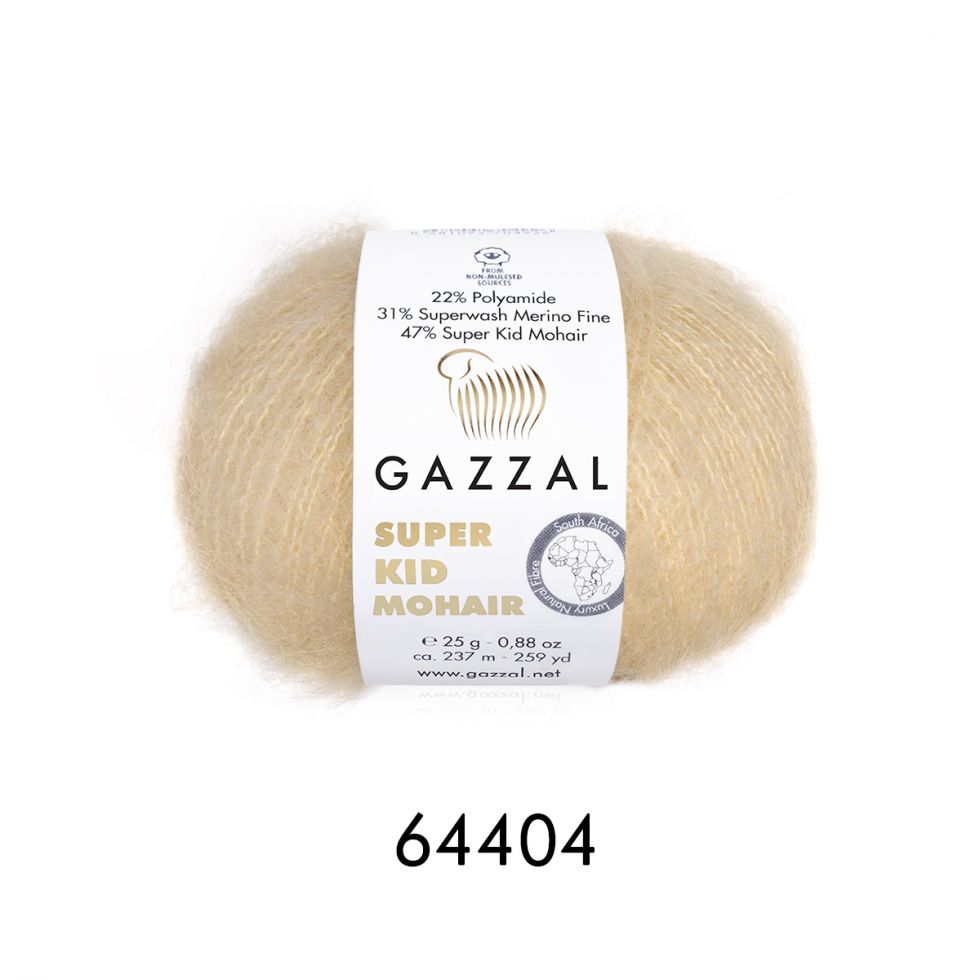 Super kid mohair (Gazzal) 64404-крем