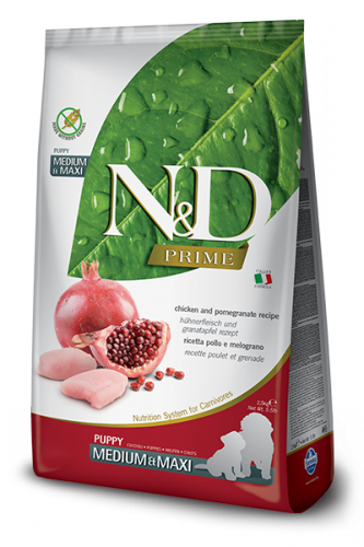 N&D Chicken & Pomegrante Puppy medium & maxi (курица и гранат для щенков крупных и средних пород)