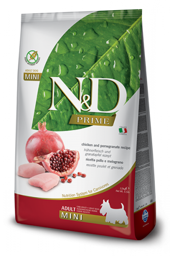 N&D CHICKEN & POMEGRANTE Adult mini б/з (НД Курица и гранат для собак мелких пород)