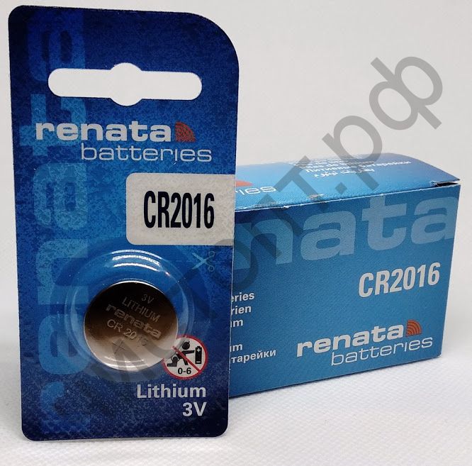 Renata  CR 2016 ( литиевая Li/MnO2, 90mAh, 3V) 1BL (10)