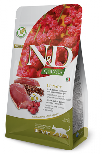 N&D Cat Quinoa Urinary Duck (НД Утка, киноа, клюква и ромашка. Профилактика мочекаменной болезни)