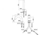 Смеситель на борт ванны Paffoni Light LIG047 схема 2