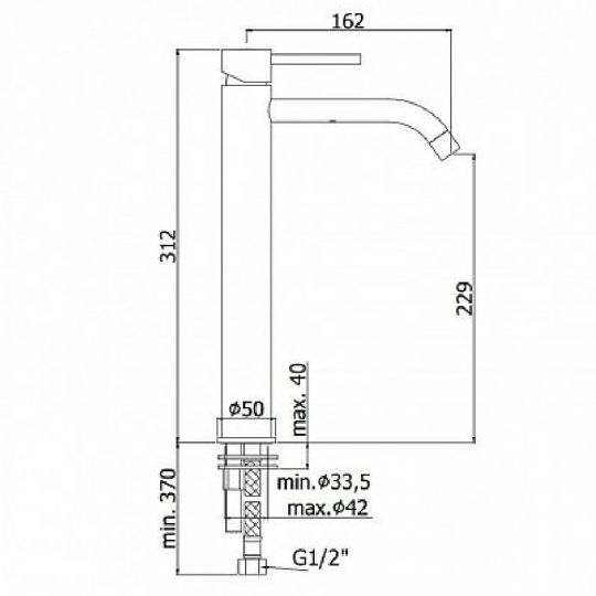 Смеситель для раковины Paffoni Light LIG081 схема 10