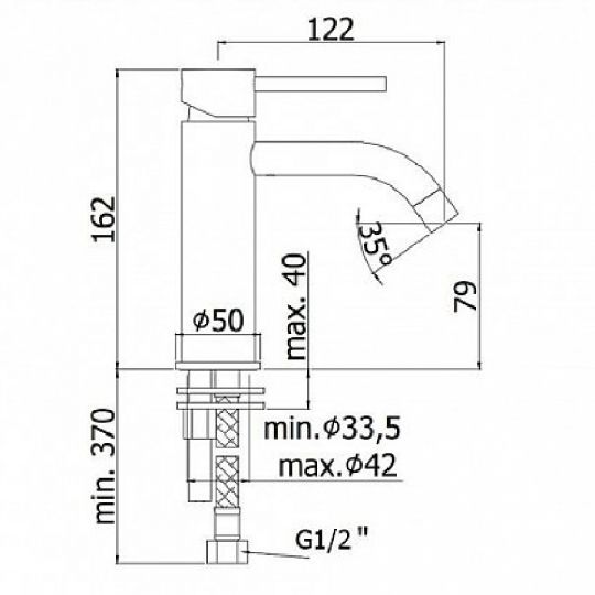 Смеситель для раковины Paffoni Light LIG081 схема 14