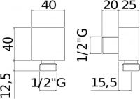 Шланговое подключение Paffoni Level ZACC238 схема 5