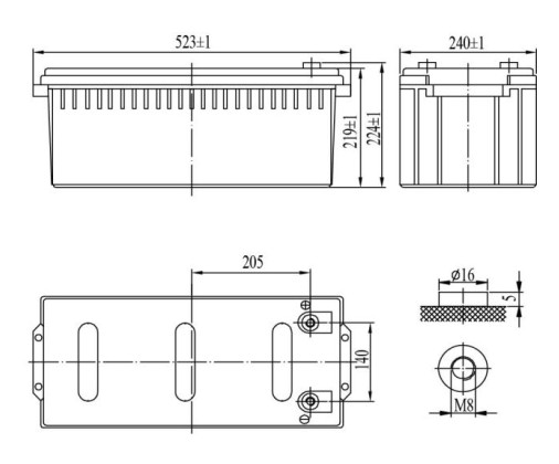 Аккумулятор герметичный VRLA свинцово-кислотный DELTA DT 12200
