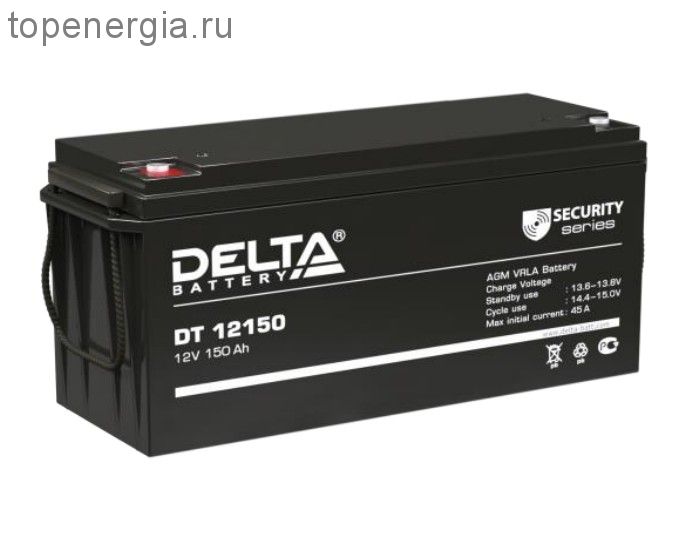 Аккумулятор герметичный VRLA свинцово-кислотный DELTA DT 12150