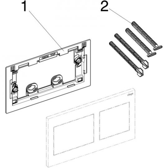 Клавиша смыва Viega Prevista Visign for Style 8611.1 7732 схема 4