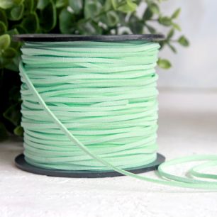 Шнур замшевый 2,5*2 мм. мятный, 1 м.п.