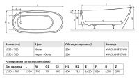 Акриловая ванна Excellent Comfort + 175x74 Белая/белая схема 5