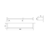 Полотенцедержатель Excellent Kobo DOEX.1711CR схема 4