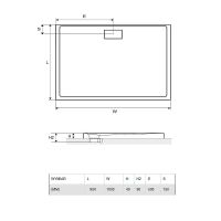 Акриловый поддон для душа Excellent Zero BREX.1203.WHN Белый схема 50