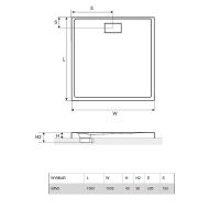 Акриловый поддон для душа Excellent Zero BREX.1202 Белый схема 5