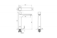 Смеситель для раковины Excellent Keria Q AREX.2012CR схема 3