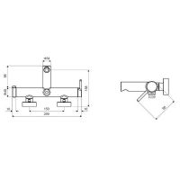 Смеситель для ванны Excellent Pi Arex AREX.1205 схема 7