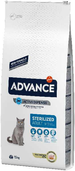 Сухой корм для стерилизованных кошек Advance Sterilized с индейкой и ячменём 15 кг