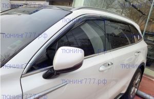 Ветровики окон Autoclover, темные с хромом, 6шт на KIA Sorento IV