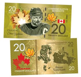 20 dollars Canada - Steve Yzerman (Стив Айзерман). Легенды хоккея (Canadian Hockey Legends). UNC Oz ЯМ