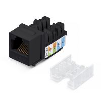 CABEUS KJ-RJ45-CAT.6-90-SW-BK ВСТАВКА KEYSTONE JACK RJ-45, КАТЕГОРИЯ 6, ЗАДЕЛКА ТИП 110, ЧЕРНАЯ