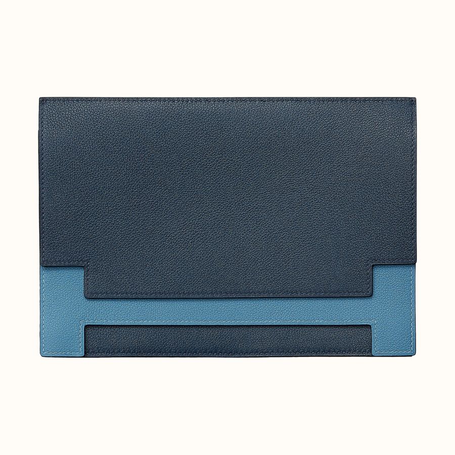 Клатч Multiplis Hermes clutch (Bleu De Malte/Azur)
