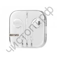 Гарнитура (науш.+микр.) для сотов. (аналог Apple EarPods) белые MRM-POWER (Original) хорошие отзывы