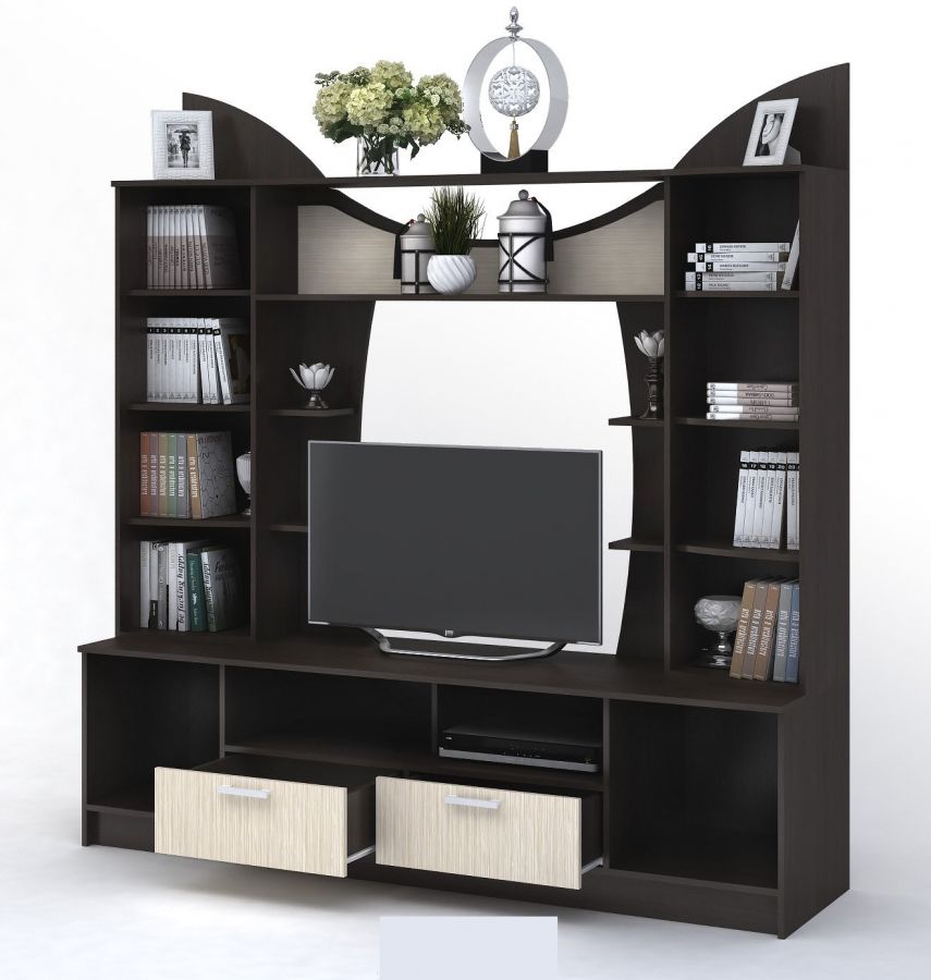 Центральная секция Гостиная Ольбия (венге/белфорт)