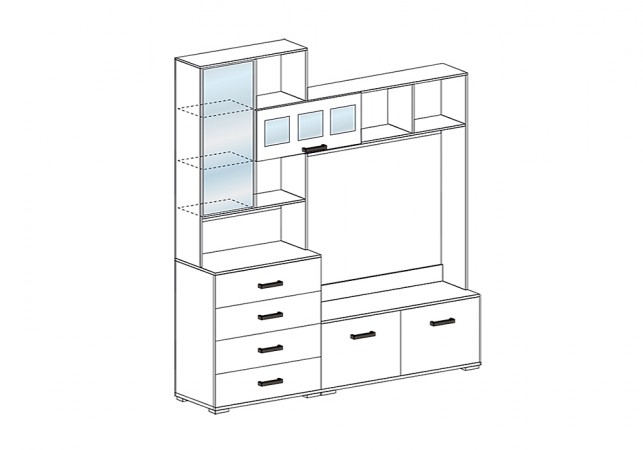 Центральная секция Гостиная Яна (ясень комб)