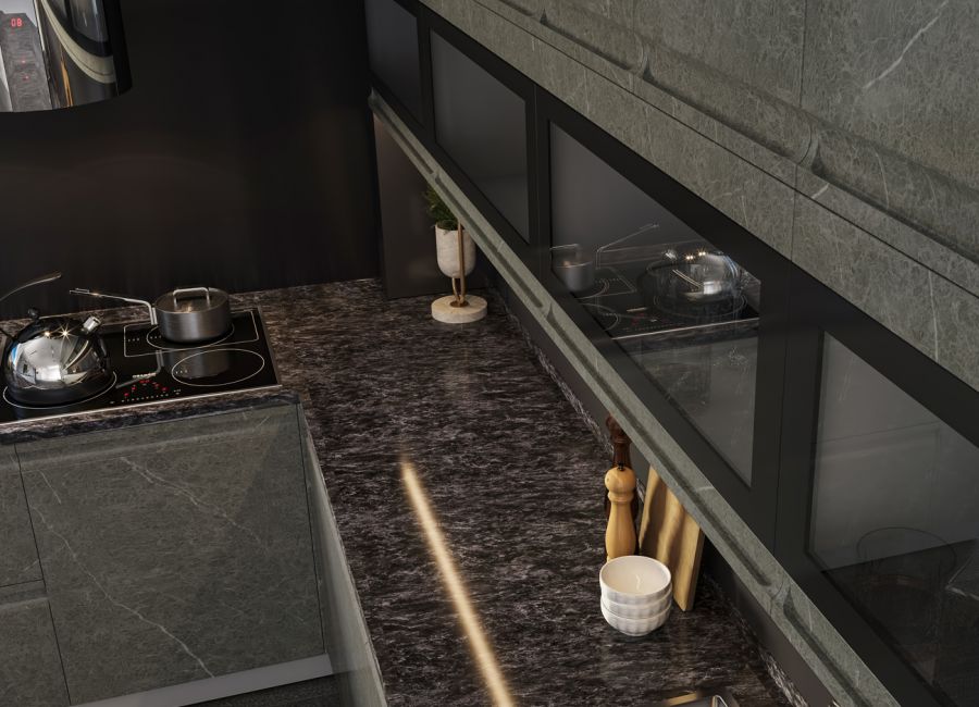 Кухня Скала (Гранит грей)