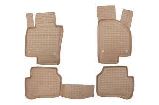 Коврики в салон VW Passat CC 02/2009->, 4 шт. (полиуретан, бежевые)