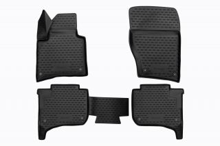 Коврики 3D в салон VW Touareg II 2010-2015, 2015-03/2018, 2-х зонный климат-контроль, 4 шт. (полиуретан)
