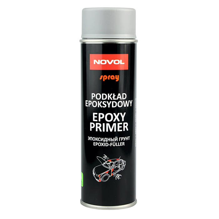 Novol Грунт эпоксидный EPOXY PRIMER SPRAY, серый, спрей, объем 500мл.