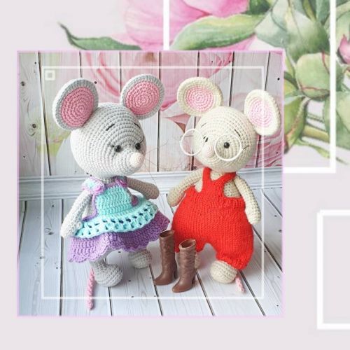 [mashiny_petelki] Мышата Тима и Тина (Мария Галимзянова)