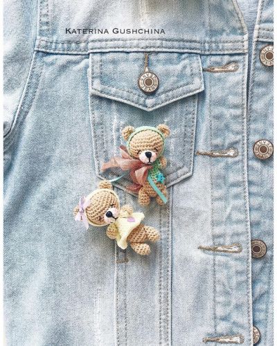 [Амигуруми] Брошь «Мишутка» (Екатерина Гущина)
