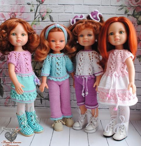 PDF журнал мастер-класс 'Кира' для кукол Paola Reina (спицы) (Нина Вязантия)