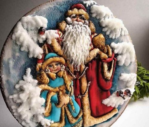 [Кондитерка] Новогодний пряник. Дед мороз и Снегурочка (Елена Кортусова)