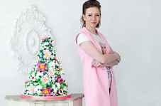 [Кондитерка] Новогодний урок по росписи торта на креме (Elena Elkina-Kovaleva)