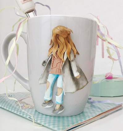 Декор на кружке 'Горожанка' (valeries_style)