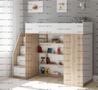 Кровать-чердак Легенда F602.3, два варианта цвета