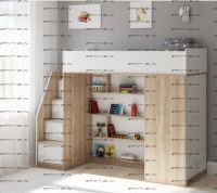 Кровать-чердак Легенда F604.3, два варианта цвета