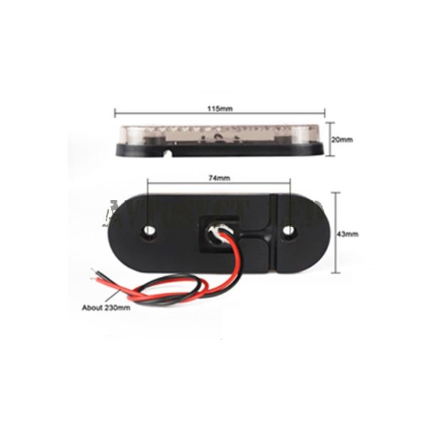 Светодиодные габаритные огни на прицеп AS-U-4SMD-W