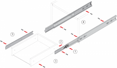Купить Шариковые направляющие 350 мм Boyard DB4501Zn/350 оптом и в розницу
