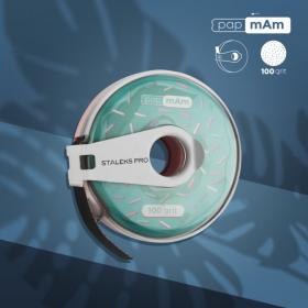 Сменный файл-лента papmAm в пластиковой катушке Bobbinail STALEKS PRO 100 грит (6м) (АРТ. ATС-100)