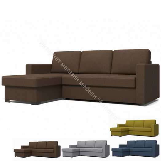 Диван угловой Джессика левый (УЛ) Montreal 36, 58, 72, 83 (Рогожка)