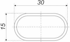 Купить Труба овальная 15*30*3000 мм Boyard оптом и в розницу TR07/1,5*3*300/1CP/1