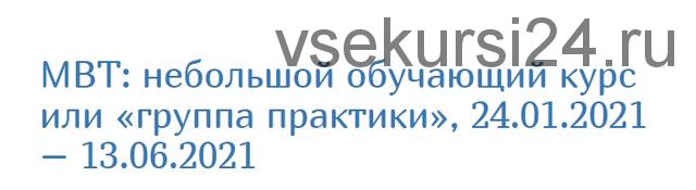 Терапия, основанная на ментализации (МТВ): краткий обучающий курс (Екатерина Сигитова)