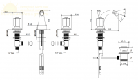 Смеситель для биде Bongio FLEUR BLANC & NOIR 11503 BLANC-12503 NOIR схема 2