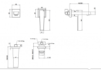 Смеситель для раковины Bongio DOMINO Q 01538/16 схема 2